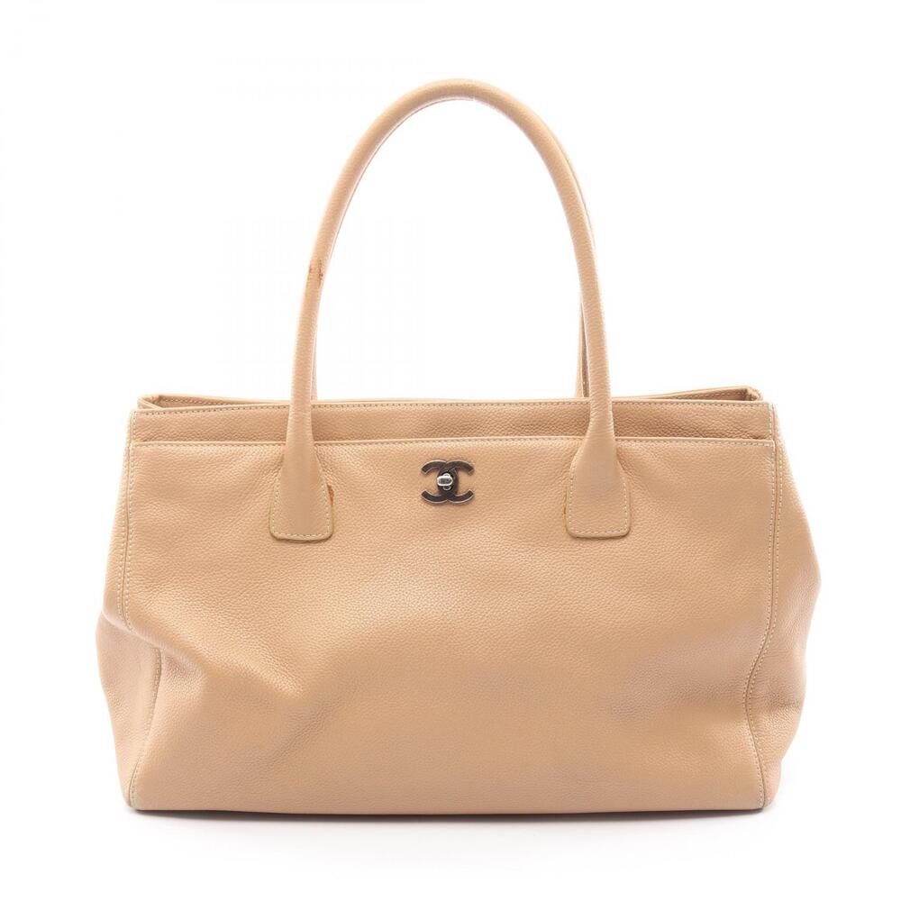 Chanel Executive Tote Bag Leather Beige